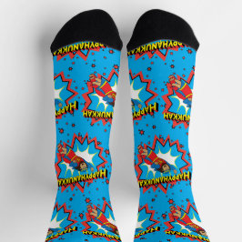 Hanukkah Socks "Super Judah" Socken