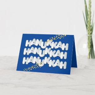 Hanukkah Sparkle Gold Stars Grußkarte Feiertagskarte