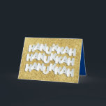 Hanukkah Sparkle Gold Stars Grußkarte Feiertagskarte<br><div class="desc">Unsere Hanukkah Gold Stars Grußkarte mit Funkeln und Glitzer ist eine unterhaltsame, elegante Art und Weise, Familie, Freunden und Kunden ein Happy Hanukkah/Chanukah zu wünschen. Brauchen Sie Hilfe bei diesem Design? Woll, andere Farben oder Designvarianten zu sehen? E-Mail: BestDressedBread@gmail.com. Für schönere Judaika Geschenkideen Karo aus unserem Zazzle-Shop [copy-paste] www.zazzle.com/store/bestdressedbread Folgen...</div>