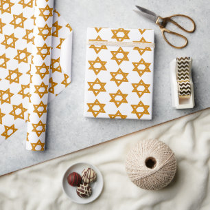 HANUKKAH STAR DAVID Jüdischer Urlaub Bar Mitzvah Geschenkpapier