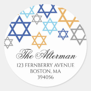 Hanukkah Star des David Umschlag Aufkleber Label