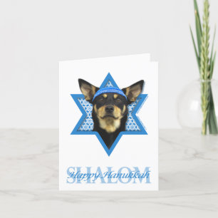 Hanukkah Star of David - Australian Kelpie Feiertagskarte