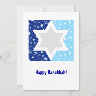 Hanukkah Star of David Snowflake Feiertagskarte