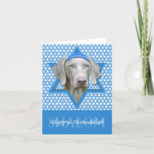 Hanukkah Star of David - Weimaraner Feiertagskarte