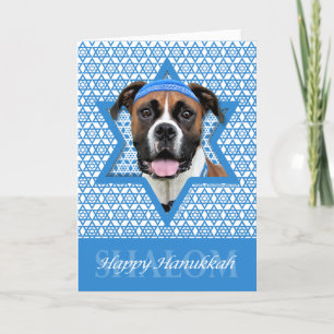 Hanukkah Star von David - Boxer - Vindy Feiertagskarte