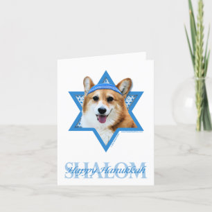 Hanukkah Star von David - Corgi - Owen Feiertagskarte
