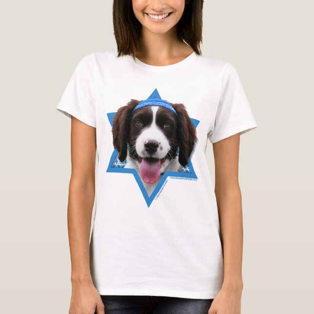 Hanukkah Star von David - English Springer Spaniel T-Shirt (Vorderseite)