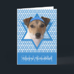 Hanukkah Star von David - Jack Russell Terrier Feiertagskarte<br><div class="desc">Was könnte Sprichwort Happy Hanukkah mehr Spaß machen, als diesen Jack Russell Terrier Hund tragen eine Yamaka umgeben von der Sterne von David. Dieses skurrile Urlaubsprojekt wird bestimmt Ihre Freunde, Familie und andere Hundefreunde begeistern. Dieses Design ist in über 100 Hundezüchten erhältlich. Wenn Sie Ihren Lieblingshund nicht sehen oder wenn...</div>