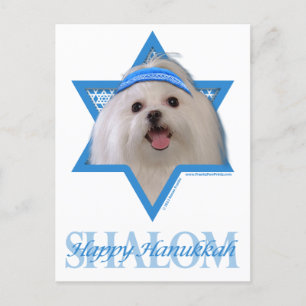 Hanukkah Star von David - Maltesisch Feiertagspostkarte