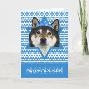 Hanukkah Star von David - Shiba Inu - Yasha Feiertagskarte
