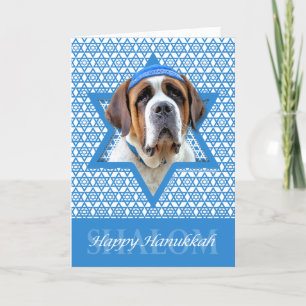 Hanukkah Star von David - St Bernard Feiertagskarte