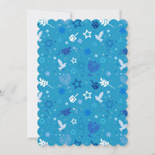 Hanukkah Stars Flat Greeting Card Einladung