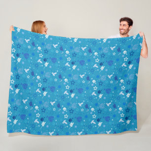 Hanukkah Stars Fleece Blanket