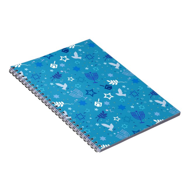 Hanukkah Stars Foto Notebook Notizblock (Rechte Seite)