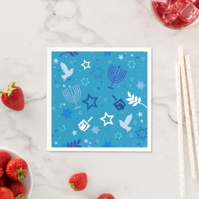 Hanukkah Stars Paper Napkins Serviette (Beispiel)