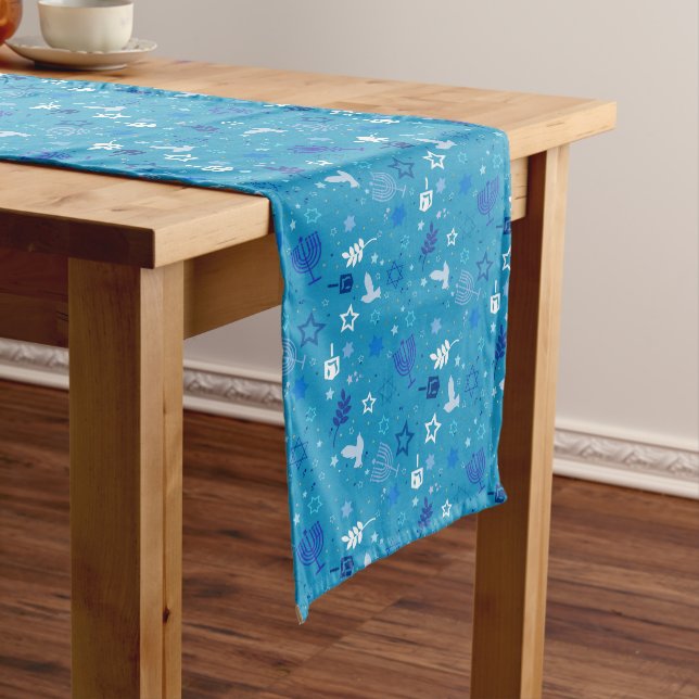 Hanukkah Stars Table Runner Großer Tischläufer (Beispiel)