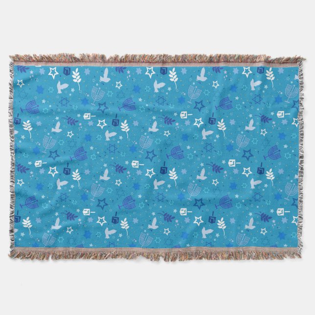 Hanukkah Stars Throw Decke (Vorderseite)