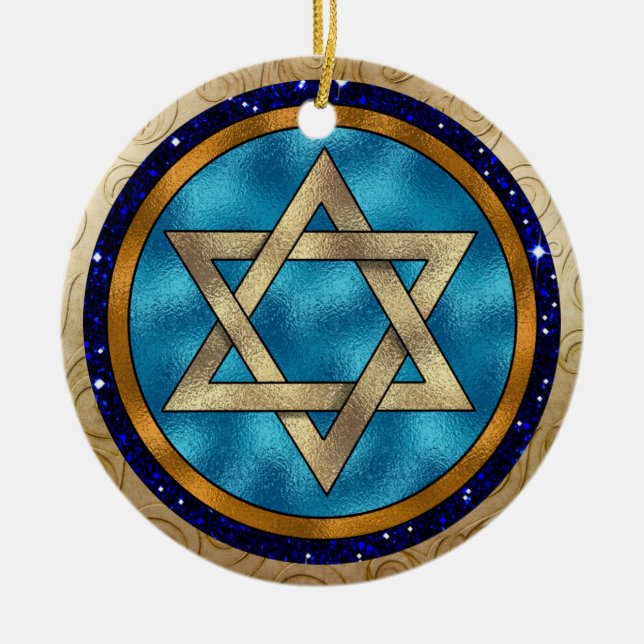 Hanukkah Stern von David Ornament (Vorne)