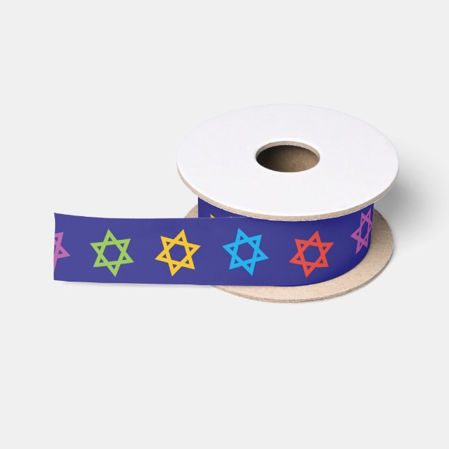 Hanukkah Sternenband Satinband (Spule)