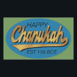 Hanukkah Stickers "Retro Chanukah Est 139 BCE"<br><div class="desc">Hanukkah/Chanukah Rectangle Holiday Aufkleber, "Retro Happy Chanukah Est 139 BCE" Viel Spaß mit diesen Aufklebern als Kuchen Topper, Geschenketiketten, Gefallen Taschenschließungen, oder was auch immer Steine Ihre Festlichkeiten! Personalisieren Sie diese, indem Sie "Happy and EST 139 BCE" löschen und mit Ihrem bevorzugten Schriftart Stil, Größe und Farbe durch Ihren eigenen...</div>