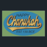 Hanukkah Stickers "Retro Chanukah Est 139 BCE"<br><div class="desc">Hanukkah/Chanukah Rectangle Holiday Aufkleber, "Retro Happy Chanukah Est 139 BCE" Viel Spaß mit diesen Aufklebern als Kuchen Topper, Geschenketiketten, Gefallen Taschenschließungen, oder was auch immer Steine Ihre Festlichkeiten! Personalisieren Sie diese, indem Sie "Happy and EST 139 BCE" löschen und mit Ihrem bevorzugten Schriftart Stil, Größe und Farbe durch Ihren eigenen...</div>