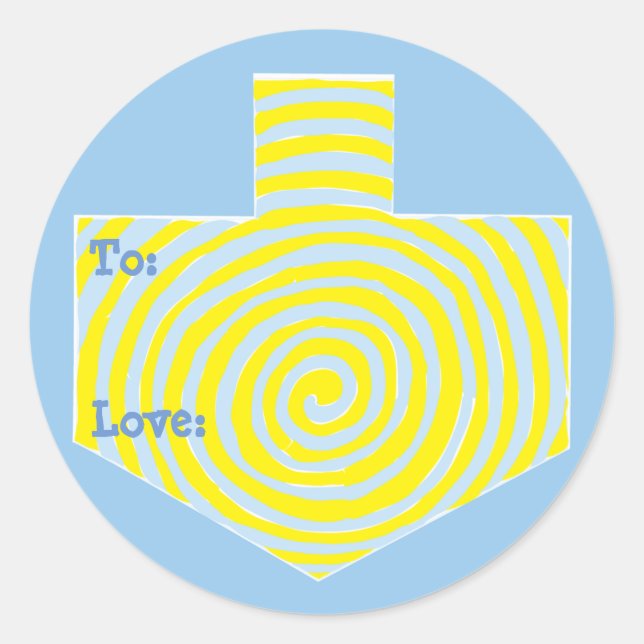 Hanukkah Stickers Rund (1 1/2", 3") Personalisiert (Vorderseite)