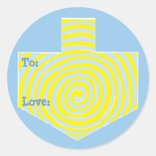 Hanukkah Stickers Rund (1 1/2", 3") Personalisiert