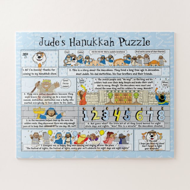 Hanukkah Story Puzzle 16 x 20 übergroße Stücke (Horizontal)