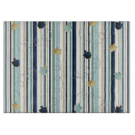 Hanukkah Stripes and Swirls Schneidebrett