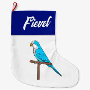 Hanukkah Strumpf - Blauquaker-Papagei Großer Weihnachtsstrumpf