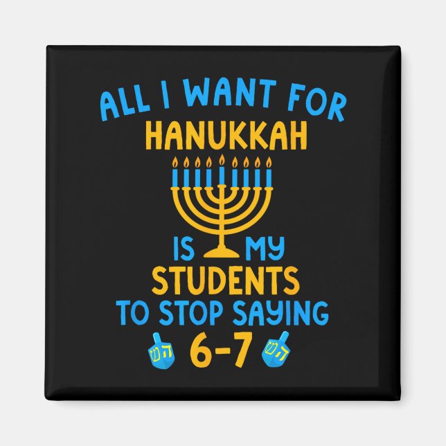 Hanukkah Students Saying 6-7 67 Six Seven Hebrew S Magnet (Vorne)