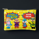 Hanukkah Super Friends Dreidel Accessory Pouch Zubehörtasche<br><div class="desc">Hanukka mit Super Friends, Dreidel Game Pouch. Alle Designelemente können bearbeitet werden. Ändern Sie bearbeitbaren Text mit Stil, Farbe und Größe Ihres bevorzugten Schriftartes. Füllen Sie den Beutel mit dreidimensionalen und spielen Sie Leckereien. Spiel an!! Happy Hanukka! Beutel Typ: Druck schneiden Nähen Kleines Zubehör Pouch Unsere Beutel sind in zwei...</div>