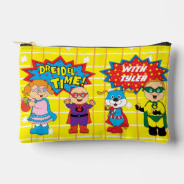 Hanukkah Super Friends Dreidel Accessory Pouch Zubehörtasche