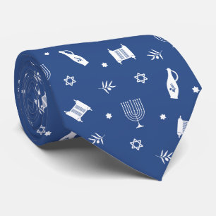 Hanukkah Symbole Krawatte