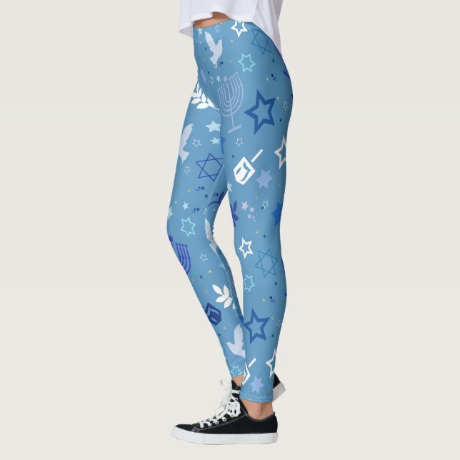 Hanukkah Symbole Leggings (Links)