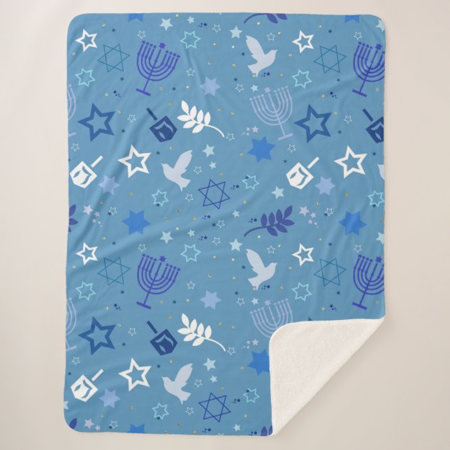 Hanukkah Symbole Sherpadecke (Vorderseite)