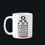Hanukkah Tasse "Happy Chanukah EST 139 BCE"<br><div class="desc">Hanukkah Tasse "One Potato Two, Eye Chart" Personalisieren durch Löschen, "Got Sour Cream?" und durch Ihre eigene Nachricht ersetzen. Wählen Sie Ihren bevorzugten Schriftart Stil, Größe, Farbe und Wortlaut, um Ihre Tasse zu personalisieren! Schaffen Sie ein einfaches Geschenk, indem Sie der Tasse ein paar Goodies hinzufügen, sie mit Zellophan umwickeln...</div>
