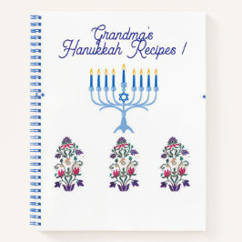 Hanukkah Thema mit Blume menorah Rezept Buch