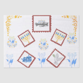 Hanukkah Tissue Paper - Briefmarke-Stil Seidenpapier