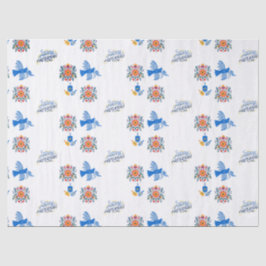 Hanukkah Tissue Paper - dreidel, blumenreich Seidenpapier