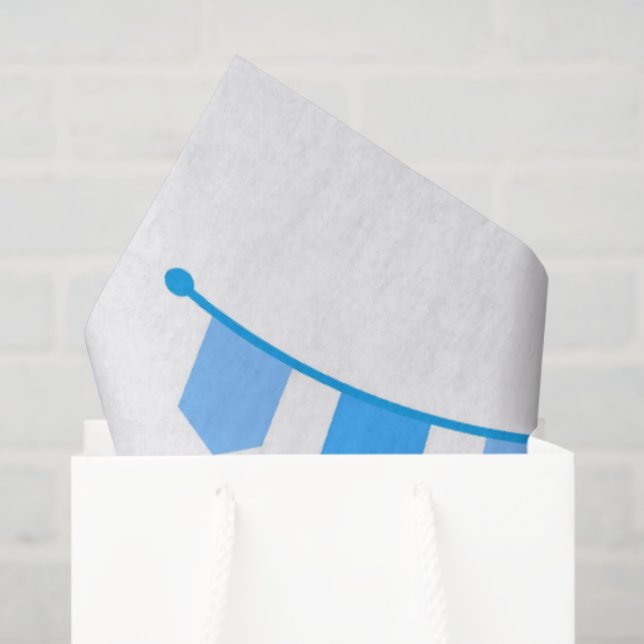 Hanukkah Tissue Paper mit lebhaften Blume, Menora Seidenpapier (Geschenktüte)