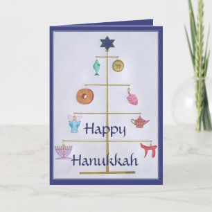 HANUKKAH TREE FEIERTAGSKARTE