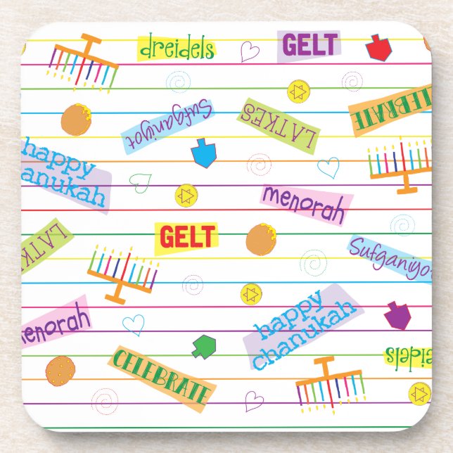 Hanukkah Untersetzer Chanukah Party (Vorderseite)