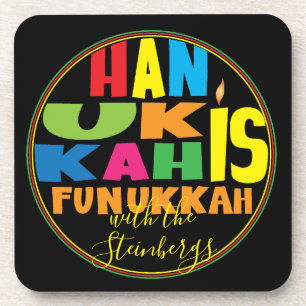 Hanukkah Untersetzer Personalize Hanukkah ist Funu