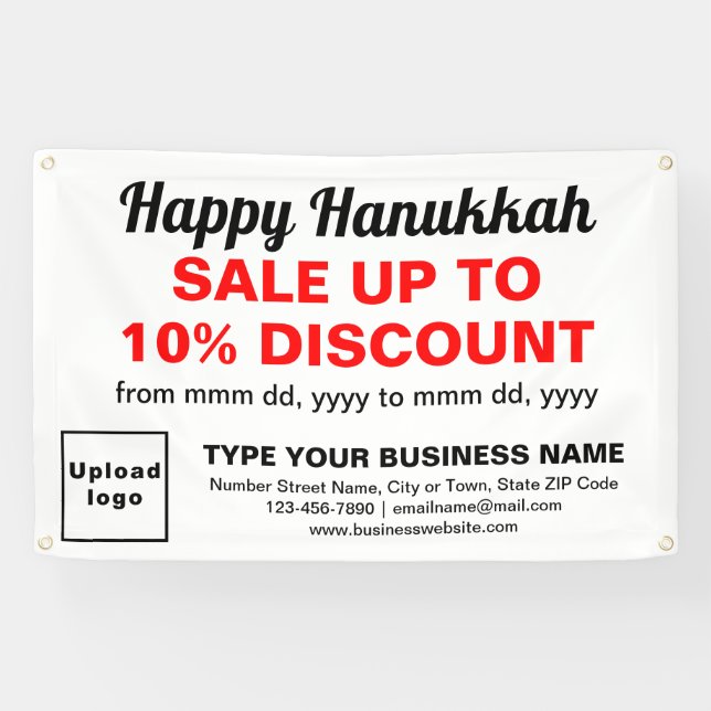 Hanukkah-Verkauf auf dem Banner "White Rectangle" (Horizontal)