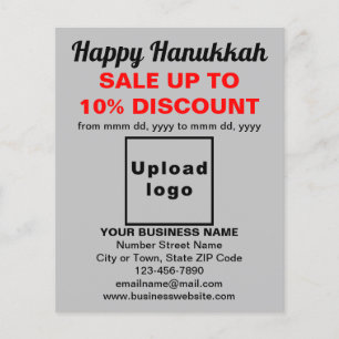 Hanukkah Verkauf auf grauem Flyer