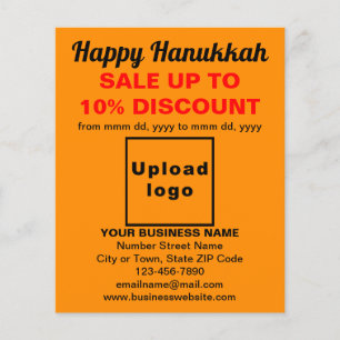 Hanukkah Verkauf auf Orange Color Flyer