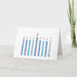 Hanukkah Wasserfarbenkanddel Faltkarte Karte