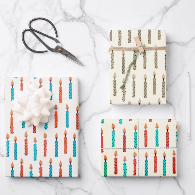 Hanukkah Weihnachtsfeiertag Klassische Rustikale K Geschenkpapier Set (Vorderseite)