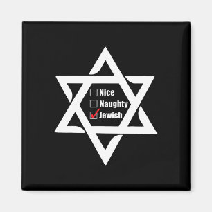 Hanukkah Weihnachtsstern von David Nice Naughty Je Magnet